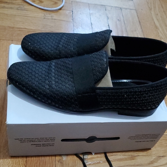 Men's Black Loafers Shoes - Picture 1 of 7